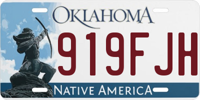 OK license plate 919FJH