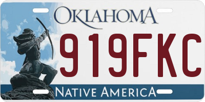 OK license plate 919FKC