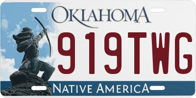 OK license plate 919TWG