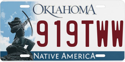 OK license plate 919TWW