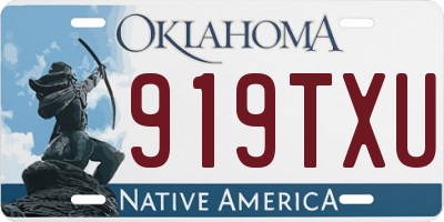 OK license plate 919TXU