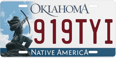 OK license plate 919TYI