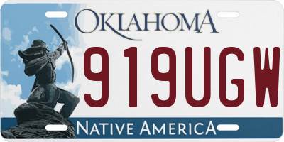 OK license plate 919UGW
