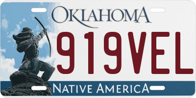 OK license plate 919VEL