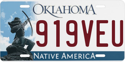 OK license plate 919VEU
