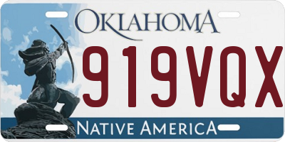 OK license plate 919VQX