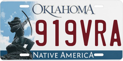 OK license plate 919VRA