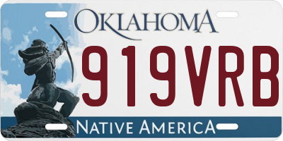OK license plate 919VRB