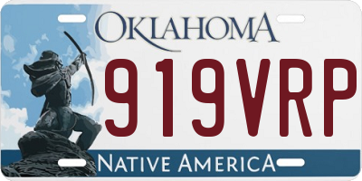 OK license plate 919VRP