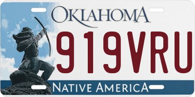 OK license plate 919VRU