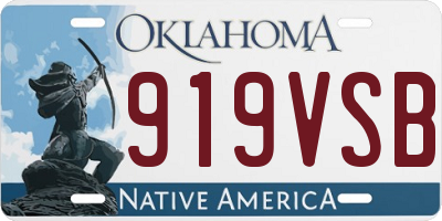 OK license plate 919VSB