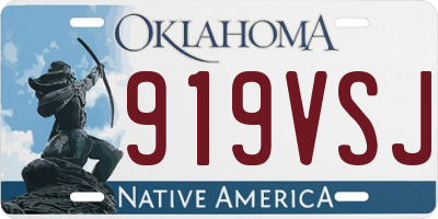 OK license plate 919VSJ