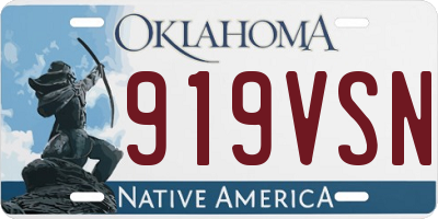 OK license plate 919VSN