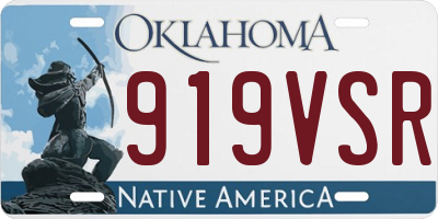 OK license plate 919VSR