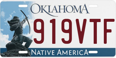 OK license plate 919VTF