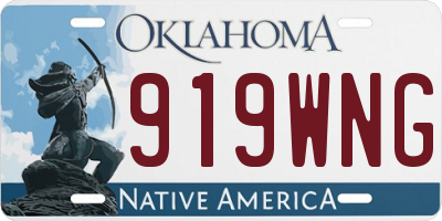 OK license plate 919WNG