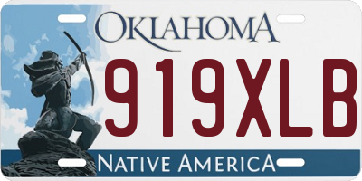 OK license plate 919XLB