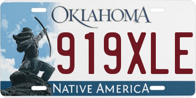OK license plate 919XLE