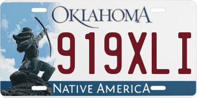 OK license plate 919XLI