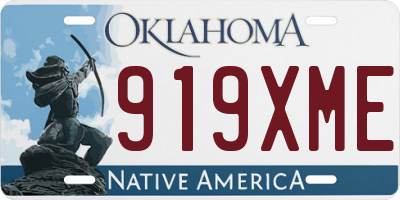 OK license plate 919XME