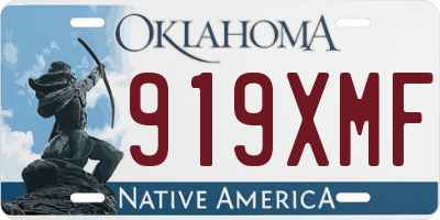OK license plate 919XMF