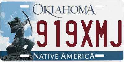 OK license plate 919XMJ