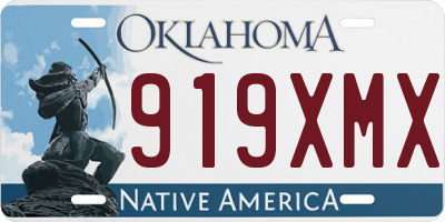 OK license plate 919XMX