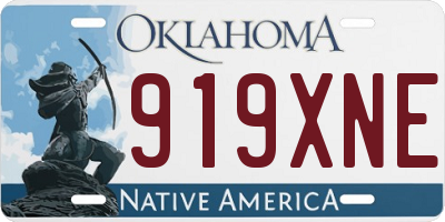 OK license plate 919XNE