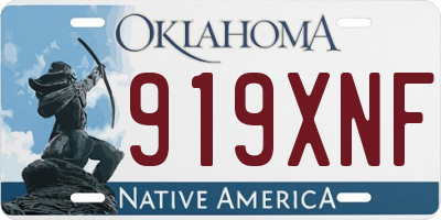 OK license plate 919XNF