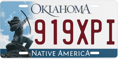 OK license plate 919XPI