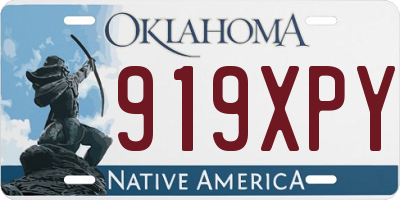 OK license plate 919XPY