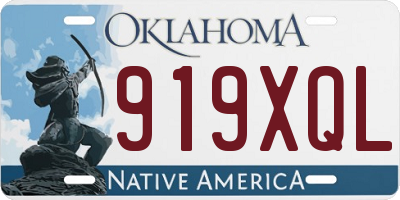 OK license plate 919XQL