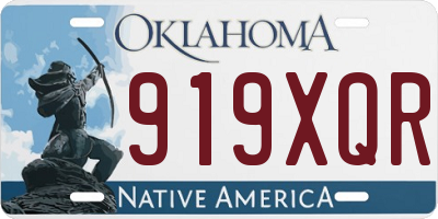 OK license plate 919XQR
