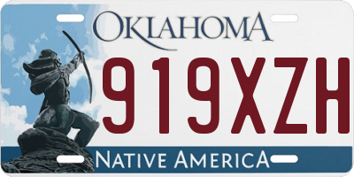 OK license plate 919XZH