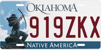 OK license plate 919ZKX