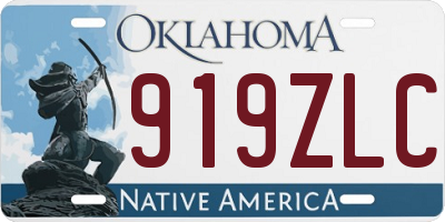 OK license plate 919ZLC