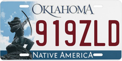 OK license plate 919ZLD