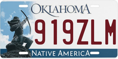 OK license plate 919ZLM