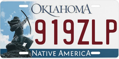 OK license plate 919ZLP