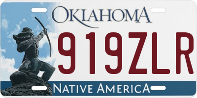 OK license plate 919ZLR