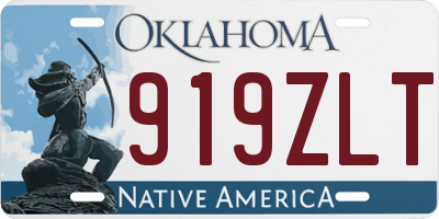 OK license plate 919ZLT