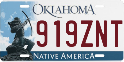 OK license plate 919ZNT