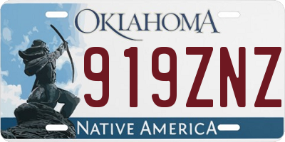 OK license plate 919ZNZ