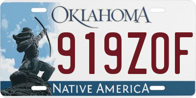 OK license plate 919ZOF