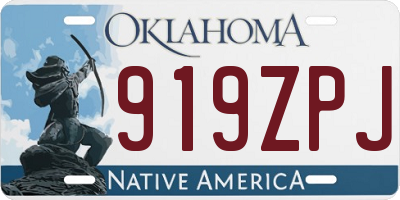 OK license plate 919ZPJ