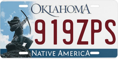 OK license plate 919ZPS