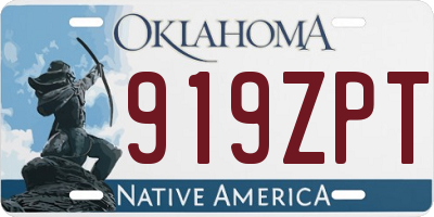OK license plate 919ZPT