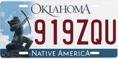 OK license plate 919ZQU