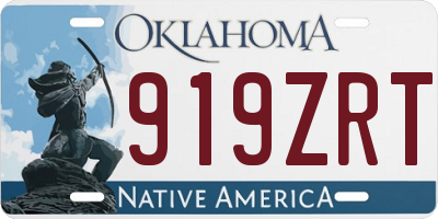 OK license plate 919ZRT