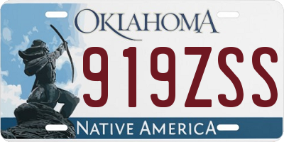 OK license plate 919ZSS